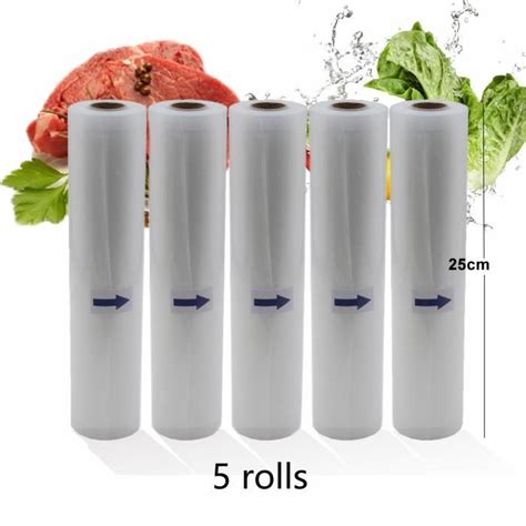 5 rouleaux de sacs Sous Vide pour Machine à emballer Sous Vide sacs d