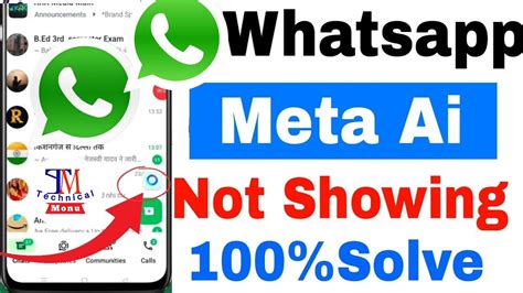 WhatsApp Meta Ai Not Showing Whatsapp Meta Ai Option Not Showing