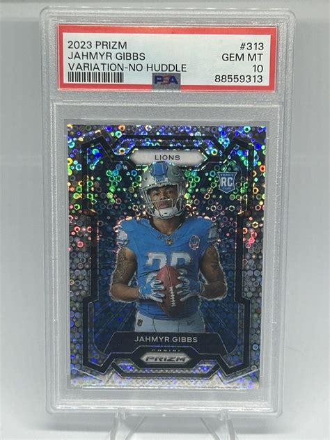 Jahmyr Gibbs 2023 Prizm 313 Rookie Variation No Huddle Price Guide