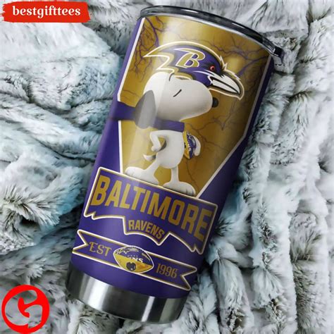 Tumbler Cup Baltimore Ravens Tumbler Nfl Gifts For Fan Snoopy Nfl