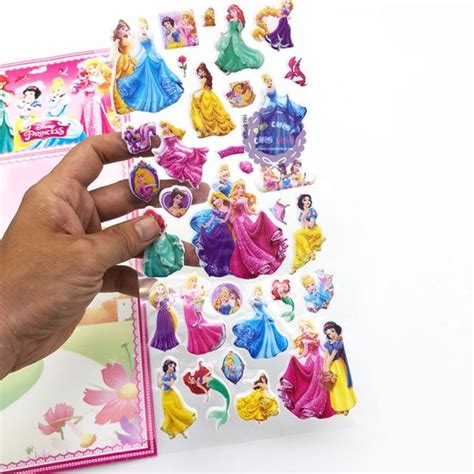 Hình dán sticker nổi 3D hình công chúa Disney