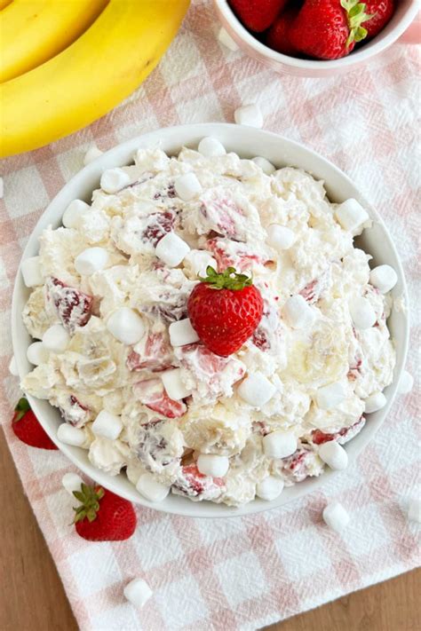 Strawberry Banana Cheesecake Salad Recipe Meatloaf And Melodrama