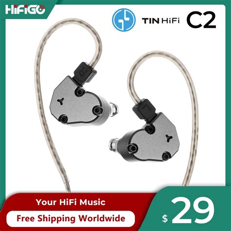 Tinhifi C2 Mech Warrior Driver Din Mico Intra Auricular Fio Iem Pu