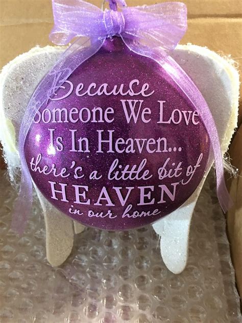 Because Someone We Love Is In Heaven Glass Ornament With Wingsglass