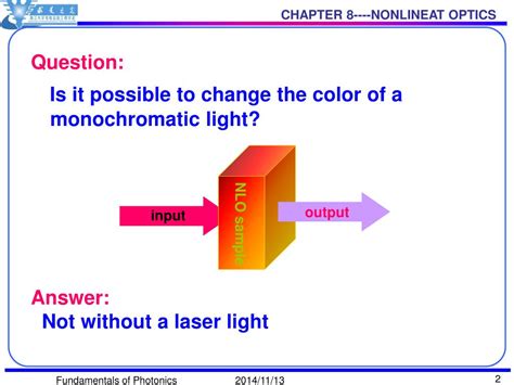 Ppt Chapter 8 Nonlinear Optics Powerpoint Presentation Free Download