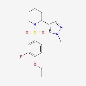 1 4 Ethoxy 3 Fluorophenyl Sulfonyl 2 1 Methyl 1H Pyrazol 4 Yl