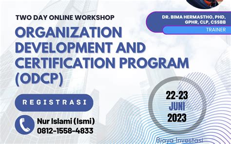 Organization Development Certification Program Odcp 22 23 Juni 2023