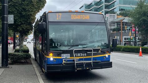 Translink 2018 NovaBus LFS HEV V18344 On 17 Downtown YouTube