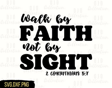 Walk By Faith Svg Scripture Svg Bible Verse Svg Faith Svg Religious