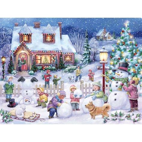 Snowman Celebration Christmas Jigsaw Puzzle - Puzzle Haven