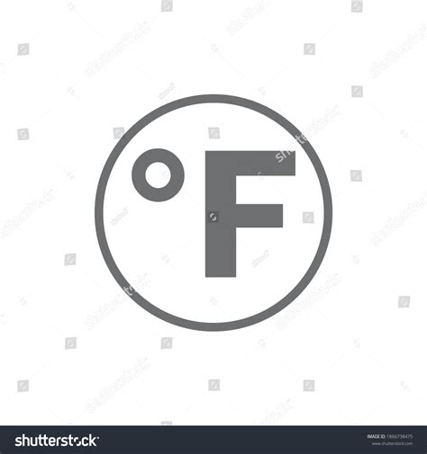 Degree Symbol Fahrenheit On White Background Stock Vector (Royalty Free ...