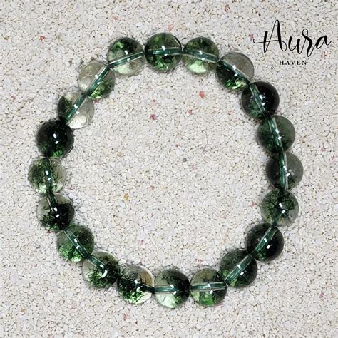 Sg Local Aura Haven Green Phantom Quartz Bracelet Shopee Singapore