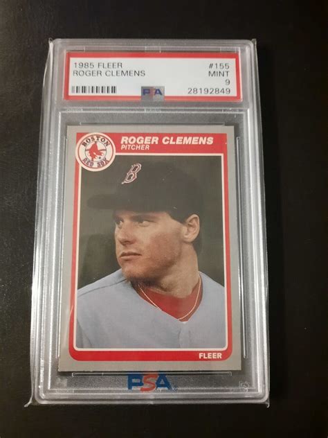 PSA 9 Roger Clemens 1985 Fleer Rookie Card RC 155 Boston Red Sox EBay