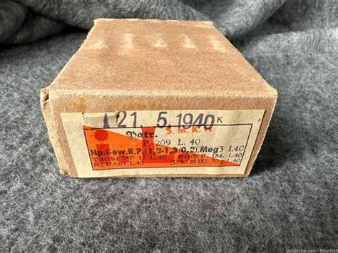 Box Of Ww2 German 8mm Mauser Smkh Super Ap Ammo Scarce Vintage Ammo