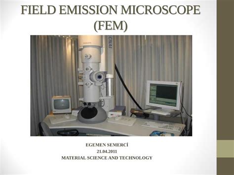 Pdf Field Emission Microscope Fem Hacettepeyunus Hacettepe Edu Tr