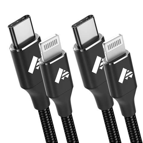 Aioneus USB C To Lightning Cable 1M 2Pack IPhone Fast Charger Cable