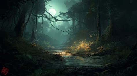 Night Forest backgrounds with Night Forest ambience sound [4k] | Night ...