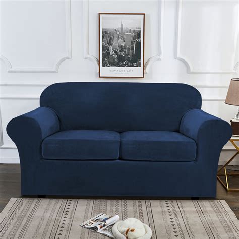 Stretch Velvet Sofa Cover Chair Couch Loveseat Slipcover Protector