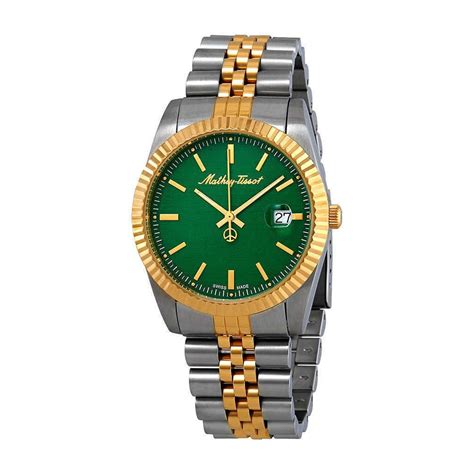 Mathey Tissot Mathy Iii Two Tone Stainless Steel Green Dial Quartz