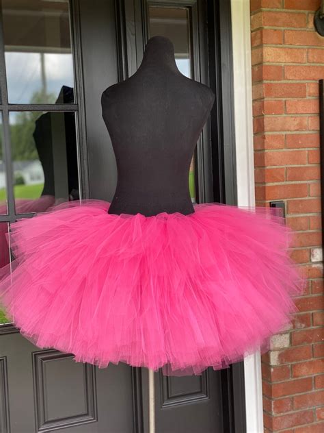 Shocking Pink Adult Tutu With Matching Satin Bow Maternity Etsy