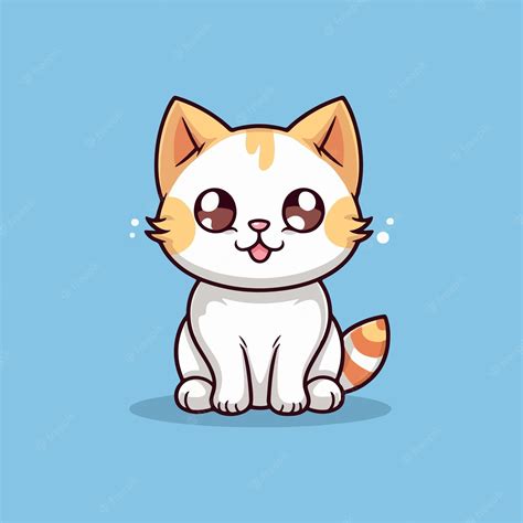 Premium Vector Cute Cat Cartoon Vector Illustration