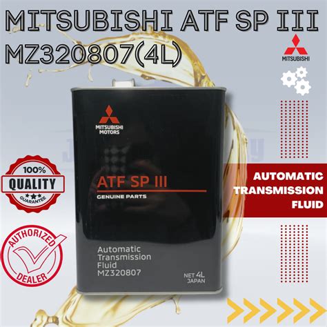 Genuine Mitsubishi Atf Spiii Sp3 Automatic Transmission Fluid 4