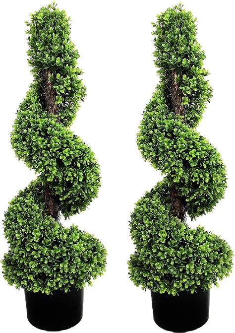 Super Saturday X Artificial Topiary Boxwood Spiral Trees Ft Cm