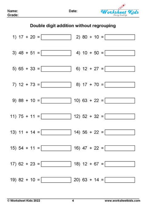 2 Digit Addition No Regrouping Interactive Worksheet Live Worksheets