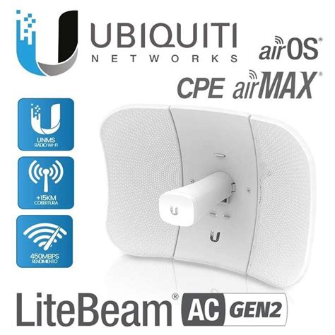 ACCESS POINT WIRELESS UBIQUITI LITEBEAM AC LBE 5AC GEN2 AIRMAX 5GHz