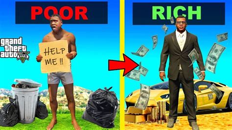 GTA 5 Franklin Poor Life To Rich Life In GTA 5 Shinchan Rich