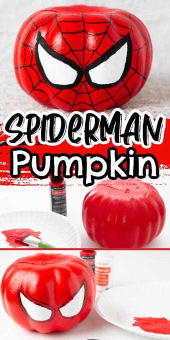 Spiderman Pumpkin No Carve Pumpkin Craft Fun Money Mom