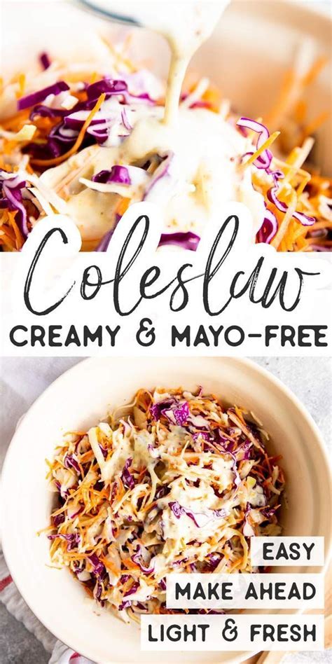 Creamy No Mayo Coleslaw Recipe