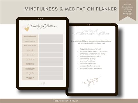 Mindfulness Journal Habits Tracker For Healing