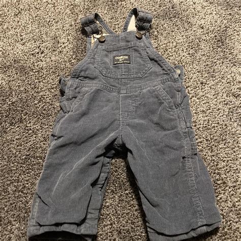 Oshkosh Bgosh Vintage Dusty Blue Corduroy Bib Depop