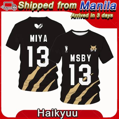 Haikyuu Msby Black Jackals Jersey Hinata Meian Bokuto Miya Cosplay