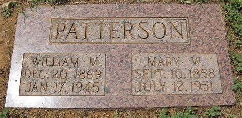 Mary W Patterson 1858 1951 Find A Grave Memorial