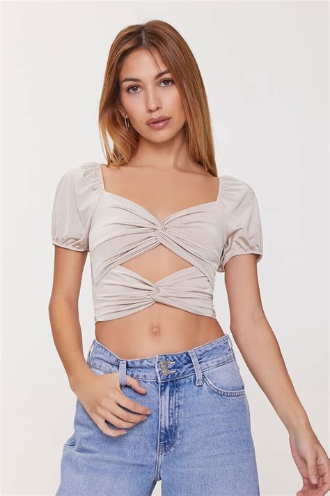 Twisted Cutout Crop Top