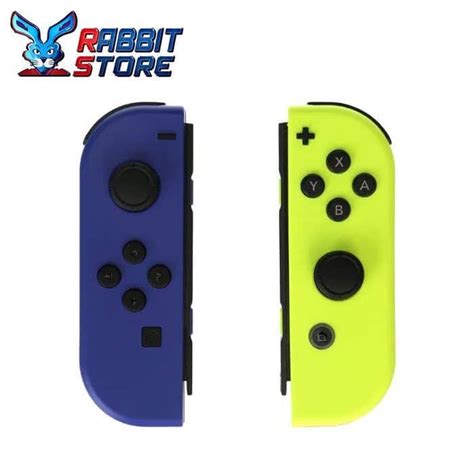 Joy Con Gamepad Nintendo Switch Neon Blue And Yellow Rabbit Store