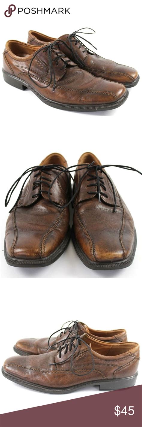 Ecco 44 Seatle Oxford Shoes Mens 10 105 Brown Sba Brown Leather