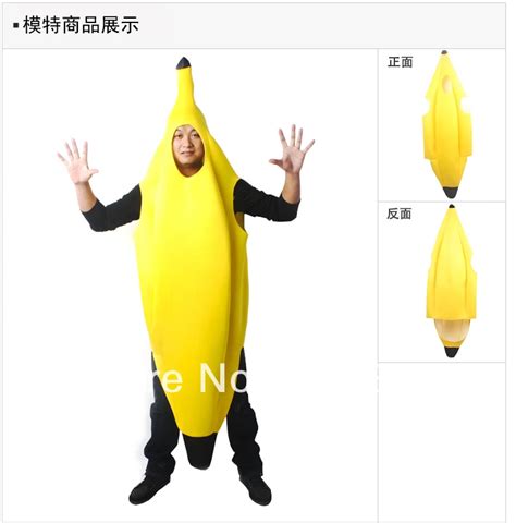 Adult Women Men Funny Banana Costume Suit Halloween Carnival Party