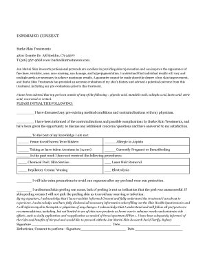 Fillable Online Informed Consent For Laser Skin Tightening Treatments