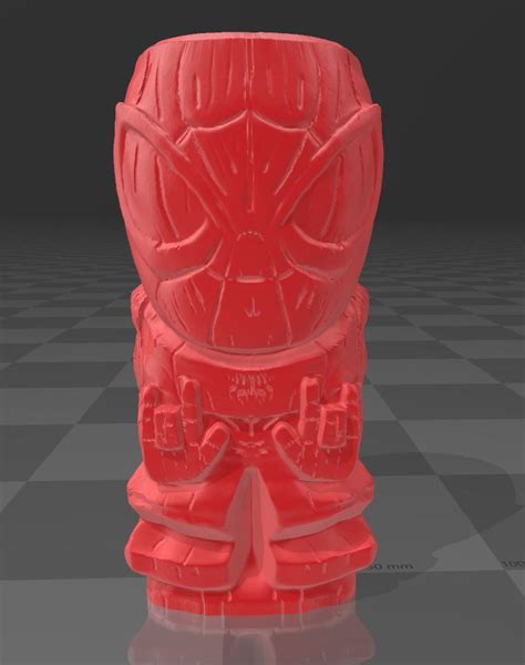 Descargar Archivo STL Spiderman Tiki Mug Taza Spiderman Objeto Para