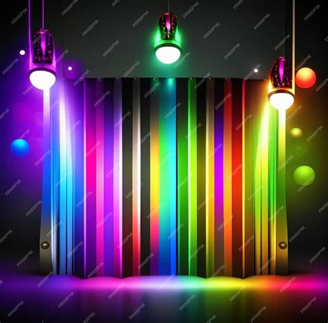 Premium AI Image | Colorful stage lights background