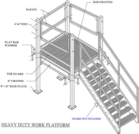 Prefabricated Stair Landings Heavy Duty Work Platform, Prefabricated ...