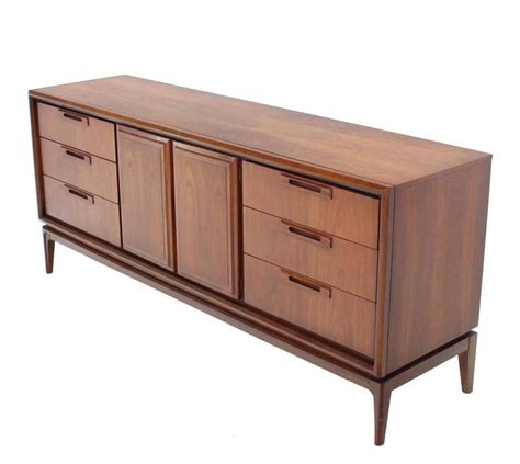 Unusual Mid Century Modern Walnut L Shaped Dresser For Sale At 1stdibs