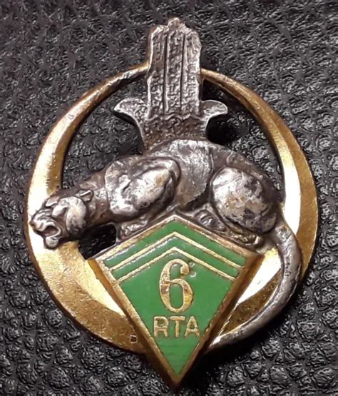 Insigne 6° RÉgiment De Tirailleurs Algériens 6° Rta Drago Paris Eur 9