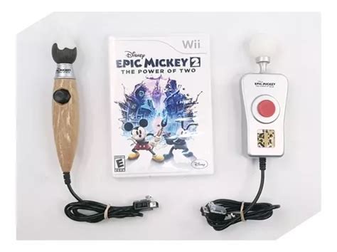 Epic Mickey 2 Power Two Wii Control Nunchuk Paintbrush Cuotas sin interés