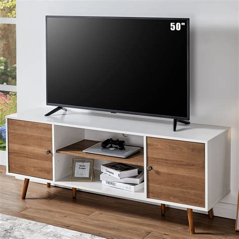 Buy Amerlife Inch Tv Stand Mid Century Wood Modern Entertainment