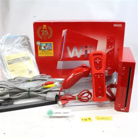 NINTENDO WII SUPER Mario Bros 25th Anniversary Limited Edition Red