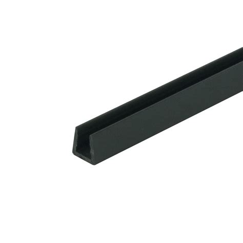 Outwater Plastics Black Styrene Plastic U Channel C Channel